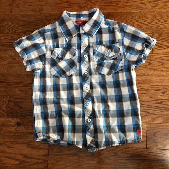 3/$30 - NoNada short sleeve button down shirt size 7 - Picture 5 of 5